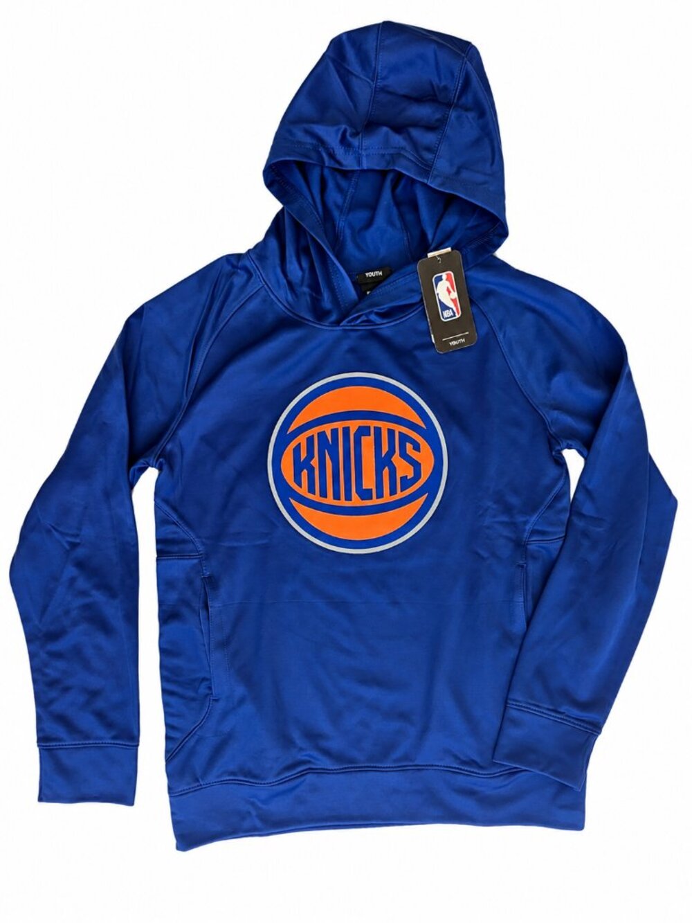 NBA New York Knicks Youth Hoodie Blue Pullover L 14/16 Hoodie Only NWT